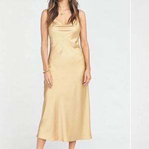 NWT Show Me Your Mumu Verona Gold Cowl Dress